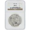 Image 1 : 1923 NGC MS63 Peace Silver Dollar
