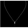 Image 2 : 14KT White Gold 0.40ctw Diamond Pendant With Chain