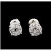 Image 1 : 2.30ctw Diamond Solitaire Earrings - 14KT White Gold