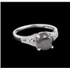 Image 1 : 2.67ctw Fancy Black Diamond Ring - 14KT White Gold