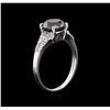 Image 3 : 2.67ctw Fancy Black Diamond Ring - 14KT White Gold