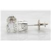 Image 2 : 1.31ctw Diamond Stud Earrings - 14KT  White Gold