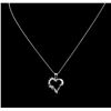 Image 2 : 0.44ctw Diamond Pendant With Chain - 14KT White Gold