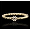 Image 1 : 14KT Yellow Gold 0.09ct Diamond Ring