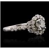 Image 2 : 14KT White Gold 1.84ctw Diamond Ring