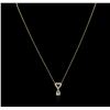 Image 2 : 14KT Yellow Gold 1.14ctw Diamond Pendant With Chain