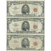 Image 1 : 1963 $5 Red Seal Bill Lot of 3