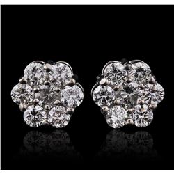 14KT White Gold 1.65ctw Diamond Earrings