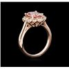Image 3 : 1.72ct Pink Tourmaline and Diamond Ring - 14KT Rose Gold