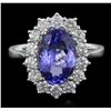 Image 2 : 14KT Two-Tone Gold 2.38ct Tanzanite and Diamond Ring