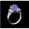 Image 3 : 7.17ct Tanzanite and Diamond Ring - 14KT White Gold