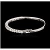 Image 2 : 14KT White Gold 3.00ctw Diamond Bangle Bracelet