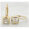 Image 1 : 1.33ctw Diamond Earrings - 14KT Yellow Gold
