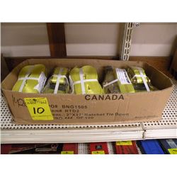 Qty 5 ratchet tie downs -New