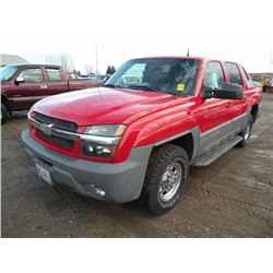 2002 Chev Avalanche  2500 SN#-3GNGK23G62G166302