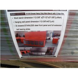 10ft 20 drawer work bench -New