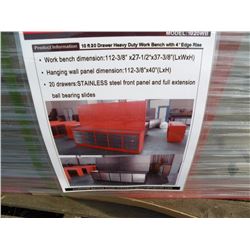 10ft 20 drawer work bench -New