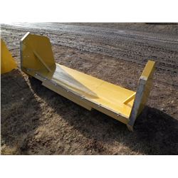 8ft skidloader mount snow pusher w/steel cutting edge-New