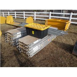 Scaffolding -(12) 80" planks, 16 uprights w/crossmembers & levelers