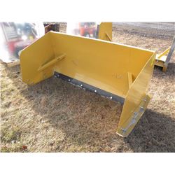 6ft skidloader mount snow pusher w/steel cutting edge-New