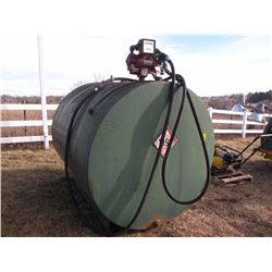 1000 gallon fuel tank w/pump