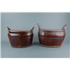 Image 1 : Antique Chinese Wooden Rice Containers 2pcs