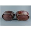 Image 7 : Antique Chinese Wooden Rice Containers 2pcs