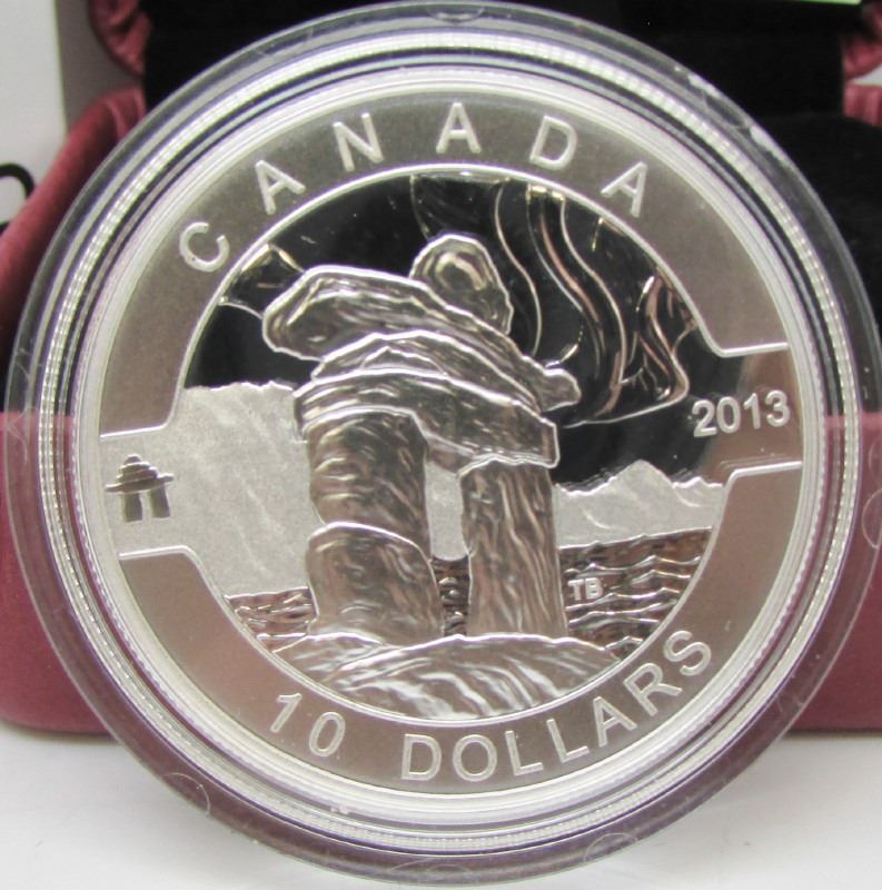 2013 O Canada Series $10 Fine Silver Inukshuk