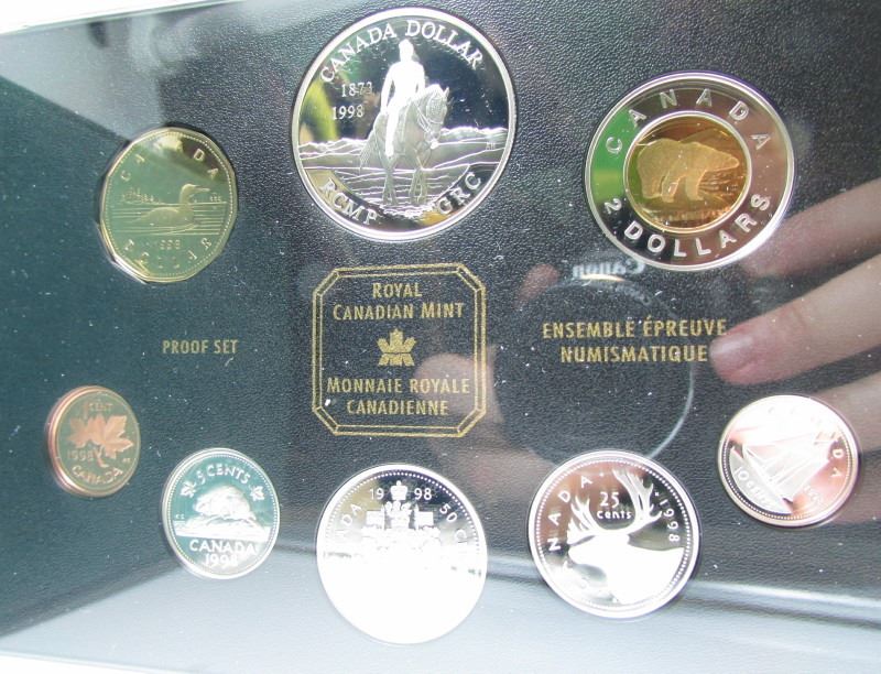 1998 Canada RCMP 125 Years Proof Silver Double Dollar Set