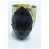 Image 1 : 14 Kt Yellow Gold Purple Spinel Gemstone Ring, size 7 1/4 - Wide Band