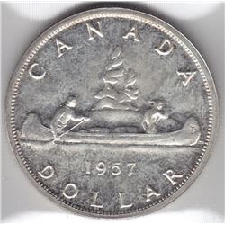 1957 Canada ICCS Graded Silver $1 Dollar Coin - PL-65