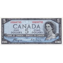 1954 Bank Of Canada $5 Devil's Face Bank Note - AU