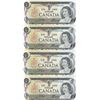 Image 1 : 8 Consecutive 1973 Bank Of Canada $1 Bank Notes - ECR Series - UNC