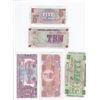 Image 2 : 5 British Armed Forces Paper Notes - 5 Pence To 1 Pound
