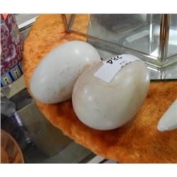 HAND CRAFTED ORIGINAL BESMO CARVING - FROM KENYA - 2 EGGS