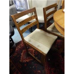 OAK DINING ROOM CHAIRS 4 X BID