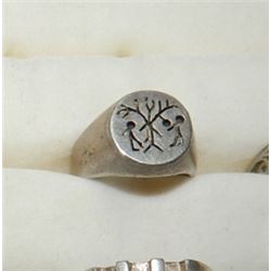 SILVER RING - ADAM AND EVE AND THE APPLE TREE - STAMPED 925