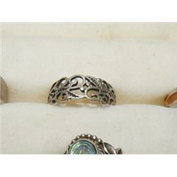SILVER RING - FILGREE DESIGN - DESIGNOR STAMP AND 925