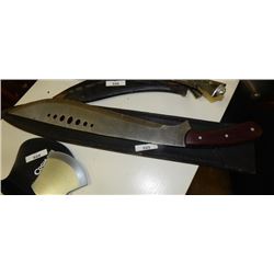 CARVED MACHETTE WITH CASE- 440 STAINLESS