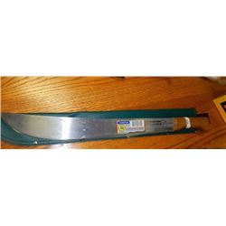 MACHETTE - 22" BLADE - TRAMONTINA - CARBON STEEL - GRN SHEATH - MADE IN BRAZIL