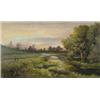 Image 1 : Unknown. Oil on Canvas. Country Stream. No Visible Signature. 10.5" x 18". Est. $300 - $500.…