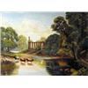 Image 1 : C. Blackhorn. Oil on Canvas. "Ruins of Bolton Abbey Wharfe River." 1903. 18" x 24" Estimate $500 …