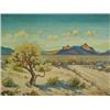 Image 1 : Miles Emil Holmes (1885 - 1952). Oil on Board. Desert. 15" x 20". Est. $1,000 - $1,500.…