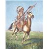 Image 1 : Charles Nett. Oil on Board. Indian on Horse. 18" x 14". Est. $1000 - $1500.…