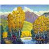 Image 1 : Harold Vincent Skene. Oil on Canvas. Fall Mountain Stream Scene. 18" x 22". Est. $450 - $700.…