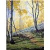 Image 1 : William Lee Lewis (Taos Artist.) Oil on Canvas. "Aspens in Autumn." 20" x 16". Est. $500 - $750.…