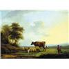 Image 1 : E. Cock. Oil on Canvas. Pastoral Scene. 13.5" x 19". Est. $400 - $600.…