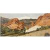 Image 1 : Unknown. Oil on Canvas. Garden of the Gods. No Visible Signature. 7" x 14". Est. $300 - $600.…