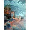 Image 1 : Bill Barber. Oil on Board. "Night at the Ranchero." 12" x 10". Est. $400 - $500.…
