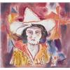 Image 1 : E. Alsup. Mixed Media. Cowgirl. 13" x 14". Est $200 - $400…